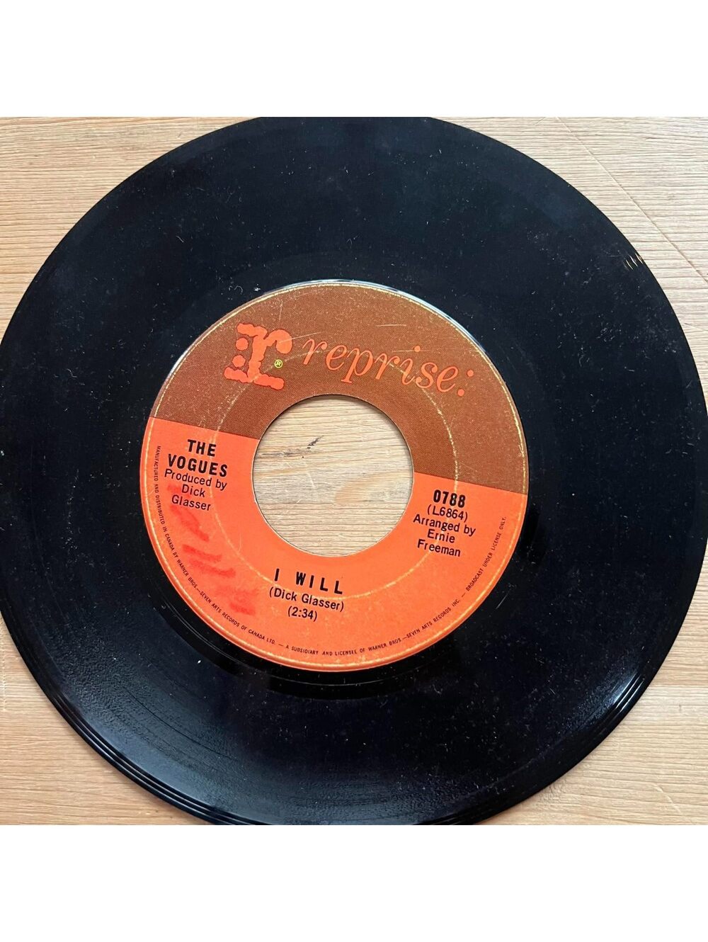 The Vogues - I Will/Till 45rpm VG+ R15